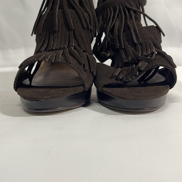 Madden Girl Brown Suede platform Dress Heels Size 8 - Picture 10 of 12